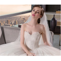 OEM 2017 Elegant Off Shoulder White Princess Tulle Lace Ball Gown Wedding Dress Under 100